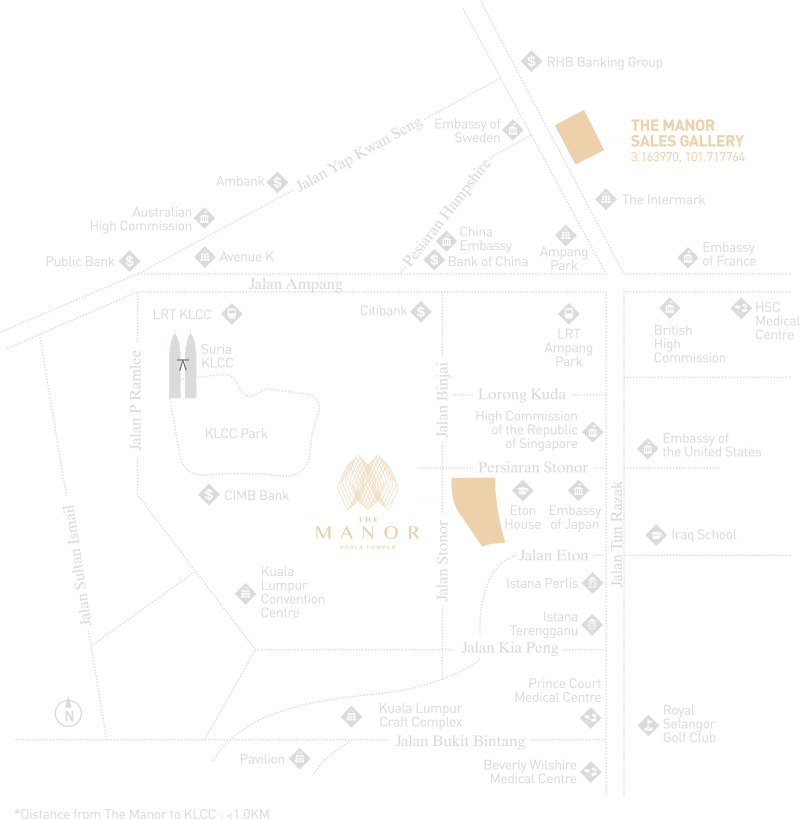 The Manor KL Location Map